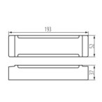 Maitinimo šaltinis LED juostoms TRETO IP67 48V 150W, balta, plastikas