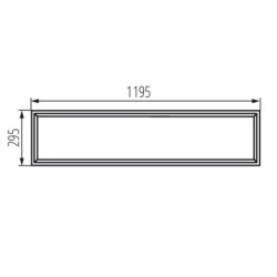 SKY montavimo rėmas LED panelei ADTR SKY-V 30120 G-BR, 120x30 cm, auksinis-rudas