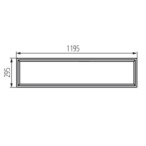 SKY montavimo rėmas LED panelei ADTR SKY-V 30120 G-BR, 120x30 cm, auksinis-rudas