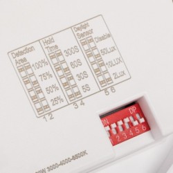 LED lubinis šviestuvas VARSO 12/20W CCT-O-SE su judesio davikliu, IP51, apvalus, baltas