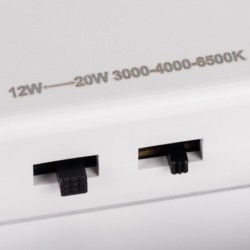 LED lubinis šviestuvas VARSO 12/20W CCT-O-SE su judesio davikliu, IP51, apvalus, baltas