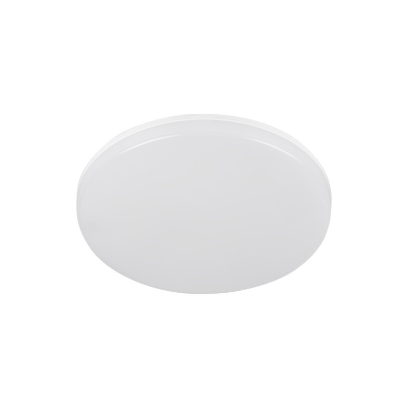 Lubinio montavimo LED plafonas VARSO CCT, 22W/30W, su judesio davikliu, IP54, apvalus, baltas