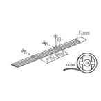 5m Dviguba LED juosta LCOB 2LINES, 28W/m, 24V DC, NW (neutrali balta), IP00