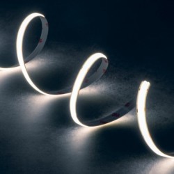 5m Dviguba LED juosta LCOB 2LINES 24V, 28W/m, IP00, 6500K (Šalta balta)