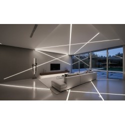 5m Dviguba LED juosta LCOB 2LINES 24V, 28W/m, IP00, 6500K (Šalta balta)