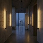 Sieninis lauko LED šviestuvas YALTE S 08 815mm 11W CCT-B, IP54, juodas