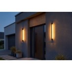Lauko sieninis LED šviestuvas YALTE D 09 927mm 8.5W CCT-B, IP54, juodas
