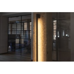 Lauko sieninis LED šviestuvas YALTE D 09 927mm 8.5W CCT-B, IP54, juodas