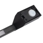 Sieninis lauko LED šviestuvas YALTE D 12W 1227mm CCT, juodas