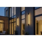 Sieninis lauko LED šviestuvas YALTE D 12W 1227mm CCT, juodas
