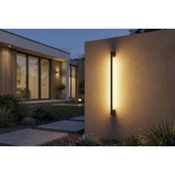 Sieninis lauko LED šviestuvas YALTE D 12W 1227mm CCT, juodas