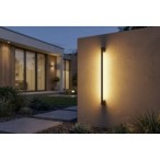 Sieninis lauko LED šviestuvas YALTE D 12W 1227mm CCT, juodas