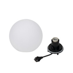 Dekoratyvinis lauko šviestuvas - burbulas STONO 20 MLK, E27, IP65, 20cm balta