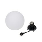 Dekoratyvinis lauko šviestuvas - burbulas STONO 20 MLK, E27, IP65, 20cm balta