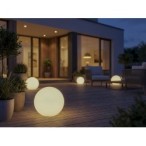Dekoratyvinis lauko šviestuvas - burbulas STONO 20 MLK, E27, IP65, 20cm balta