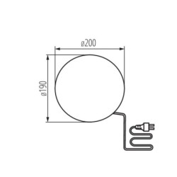 Dekoratyvinis lauko šviestuvas - burbulas STONO 20 MLK, E27, IP65, 20cm balta