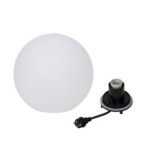 Dekoratyvinis lauko šviestuvas - burbulas 30 MLK, E27, IP65, 30cm, baltas