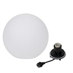 Dekoratyvinis lauko šviestuvas - burbulas STONO 40 MLK, E27, IP65 (Ø40cm, baltas)