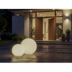 Dekoratyvinis lauko šviestuvas - burbulas STONO 40 MLK, E27, IP65 (Ø40cm, baltas)