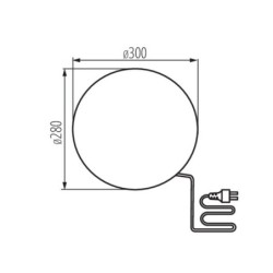 Dekoratyvinis lauko šviestuvas - burbulas 30 TRK E27, terakotos spalvos (IP65, Ø30cm)