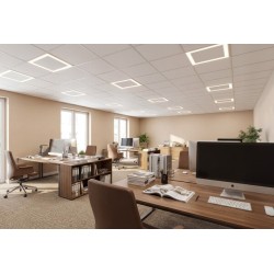 Įleidžiamas LED šviestuvas-rėmelis AVAR W U 6060 32W-CCT, 595x595mm