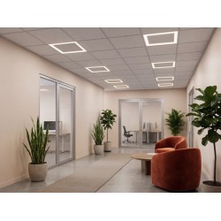 Įleidžiamas LED šviestuvas-rėmelis AVAR W U 6060 32W-CCT, 595x595mm