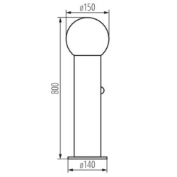 Pastatomas lauko šviestuvas STONO 15M 80 SE GR su PIR judesio jutikliu, E27, antracito spalvos, IP65, h-80cm