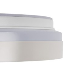 Lubinis LED šviestuvas LIXAN CCTDIM W/SR, 47W, 4100lm, CCT (3000K-6500K), reguliuojamas intensyvumas, baltas/sidabrinis