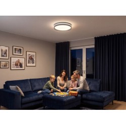 Lubinis LED šviestuvas LIXAN CCTDIM W/SR, 47W, 4100lm, CCT (3000K-6500K), reguliuojamas intensyvumas, baltas/sidabrinis