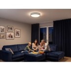 Lubinis LED šviestuvas LIXAN CCTDIM W/SR, 47W, 4100lm, CCT (3000K-6500K), reguliuojamas intensyvumas, baltas/sidabrinis