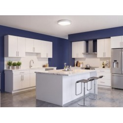 Lubinis LED šviestuvas LIXAN CCTDIM W/SR, 47W, 4100lm, CCT (3000K-6500K), reguliuojamas intensyvumas, baltas/sidabrinis