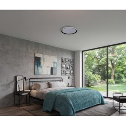 Lubinis LED šviestuvas LIXAN CCTDIM W/SR, 47W, 4100lm, CCT (3000K-6500K), reguliuojamas intensyvumas, baltas/sidabrinis