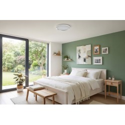 Lubinis LED šviestuvas LIXAN CCTDIM W/SR, 47W, 4100lm, CCT (3000K-6500K), reguliuojamas intensyvumas, baltas/sidabrinis