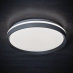 Lubinis LED šviestuvas LIXAN CCTDIM W/B, 47W, 3900lm, CCT (3000K-6500K), balta/juoda, apvalus, valdomas pulteliu