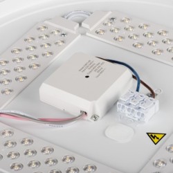 Lubinis LED šviestuvas LIXAN CCTDIM W/B, 47W, 3900lm, CCT (3000K-6500K), balta/juoda, apvalus, valdomas pulteliu