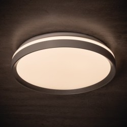 Lubinis LED šviestuvas LIXAN XL CCTDIM W/SR (65W, 6700lm, 3000-6500K, CCT, reguliuojamas pulteliu, balta/sidabrinė)