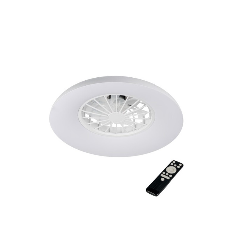 Lubinis LED šviestuvas su ventiliatoriumi PLAVE PAN48 CCT+RGB W, 24W, balta