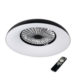 Lubinis LED šviestuvas su ventiliatoriumi PLAVE PAN60 CCT+RGB B, 48W, juodas