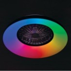 Lubinis LED šviestuvas su ventiliatoriumi PLAVE PAN60 CCT+RGB B, 48W, juodas