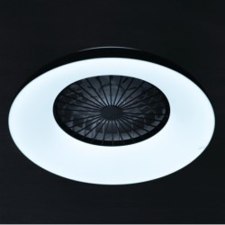Lubinis LED šviestuvas su ventiliatoriumi PLAVE PAN60 CCT+RGB B, 48W, juodas