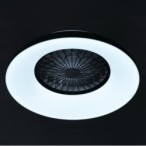 Lubinis LED šviestuvas su ventiliatoriumi PLAVE PAN60 CCT+RGB B, 48W, juodas