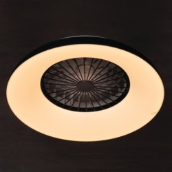 Lubinis LED šviestuvas su ventiliatoriumi PLAVE PAN60 CCT+RGB B, 48W, juodas