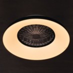 Lubinis LED šviestuvas su ventiliatoriumi PLAVE PAN60 CCT+RGB B, 48W, juodas