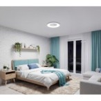 Lubinis LED šviestuvas su ventiliatoriumi PLAVE PAN60 CCT+RGB B, 48W, juodas