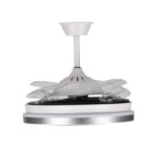 Lubinis LED šviestuvas su ventiliatoriumi PLAVE INB49 CCT W/SR (36W, CCT, balta/sidabrinė)