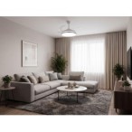 Lubinis LED šviestuvas su ventiliatoriumi PLAVE INB49 CCT W/SR (36W, CCT, balta/sidabrinė)