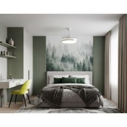 Lubinis LED šviestuvas su ventiliatoriumi PLAVE INB49 CCT W/SR (36W, CCT, balta/sidabrinė)