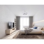 Lubinis LED šviestuvas su ventiliatoriumi PLAVE INB49 CCT W/SR (36W, CCT, balta/sidabrinė)