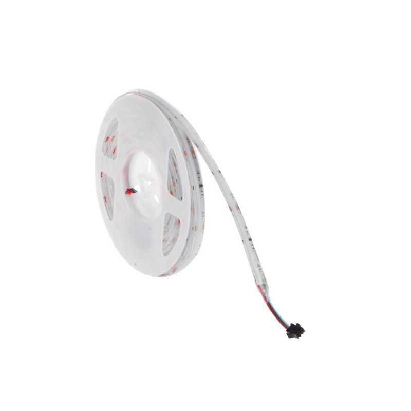 Skaitmeninė adresuojama LED juosta LCOB SPI, 24V, 16W/m, IP65, RGB, COB, 5m