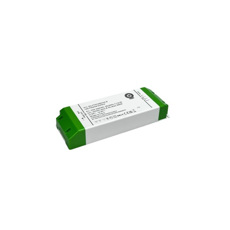 200W 24V Dimeriuojamas LED maitinimo šaltinis POS 8.3A TRIAC